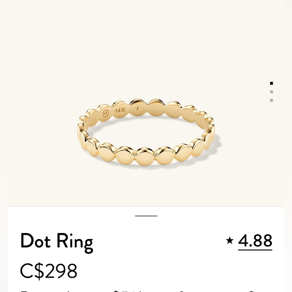 Mejuri dot ring 14k solid gold